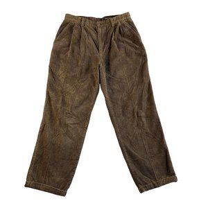 Vintage Timberland Corduroy Pants Mens 35 Khaki Chino Pleated Relaxed Straight‎